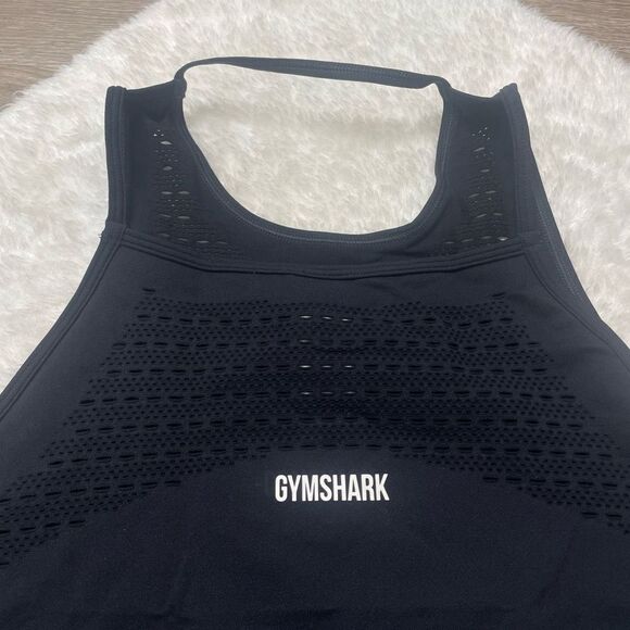 Gymshark TankโTop Womens Size Small Black Lasercut Athletic Activewear Gym - Picture 4 of 12